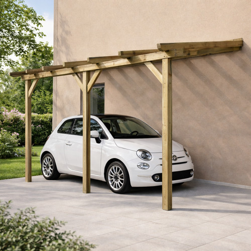 Pergola addossata legno 4 - pergola,