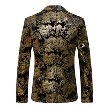 Uomo Velluto Lamina D'Oro