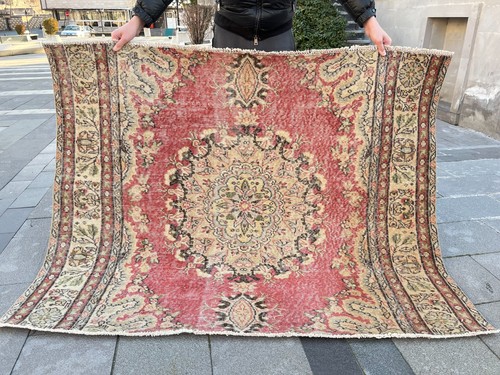 Tappeto vintage turco oushak - tappeto,