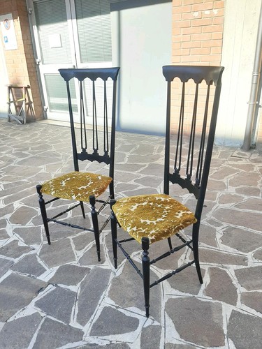 Coppia sedie chiavarine - di,