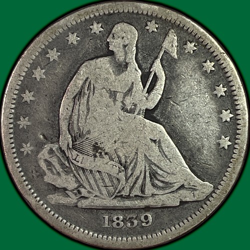 Moneta mezzo dollaro 1839