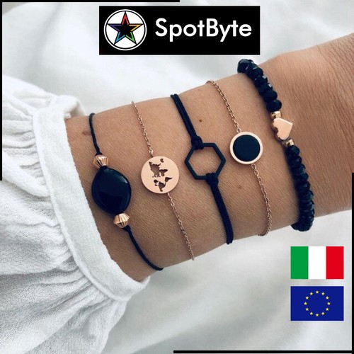 Set bracciali donna neri - di,