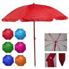 Ombrellone Mare 200 cm Snodo Tessuto Protezione Uv Parasole Spiaggia Palo 32 mm