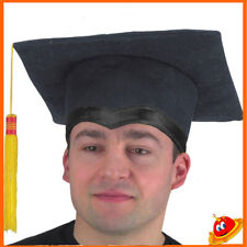 Cappello nero Tocco Laureato Laureata con pennacchio giallo