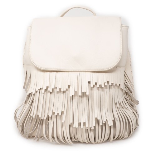 Zaino donna beige - beige, frange