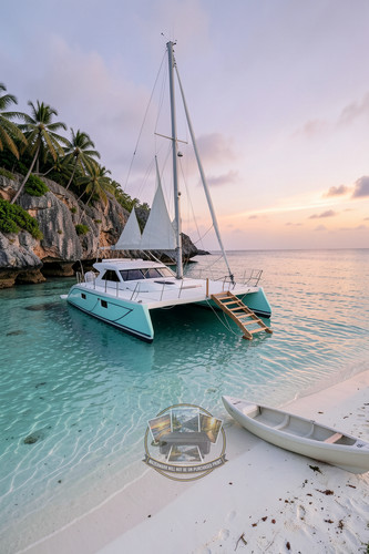 Catamarano doppio scafo vele