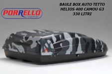 BAULE  BOX  AUTO PORTATUTTO DA TETTO HELIOS 400 CAMOU UNIVERSALE G3 330 LT