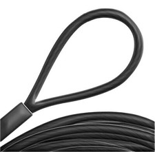Cavo in acciaio rivestito con occhielli 0,2m-20m, cavo in acciaio colore nero