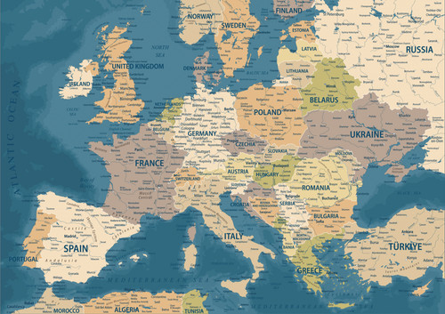 Poster parete mappa - da,