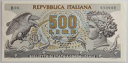 500 lire aretusa biglietto - 500,