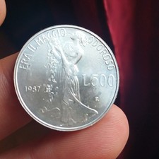 Repubblica Italiana 500 Lire Argento Fdc Non Comune 1987 Roma Lotto 2186