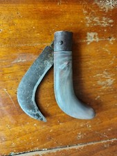 Antico coltello MARIETTI roncola a serramanico piemontese
