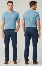 Pantalone jeans chino uomo W 40 L 35 Jacob Cohen 688C blu elasticizzato Made in Italy