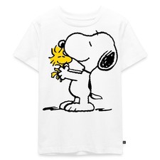Maglietta Peanuts Snoopy e Woodstock per bambini premium biologica
