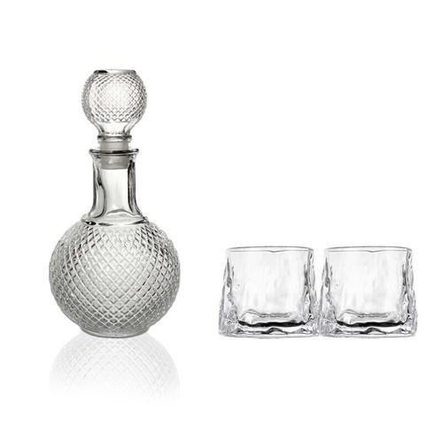 Set bottiglia sfera vetro - , 1l