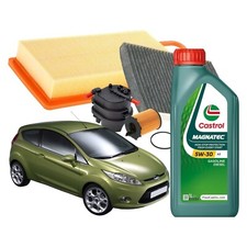 Kit Tagliando Ford Fiesta VI 1.4 Tdci 50kw 68cv F6JB 4l Castrol Magnatec 5w30 A5
