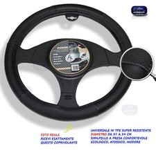 Coprivolante Auto Universale copri volanti simil pelle kit tuning nero per cm