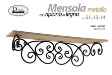 Mensola parete metallo nero - mensola,