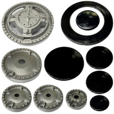 Kit 5 bruciatori + piattelli spartifiamma cucina a gas Ariston Hotpoint