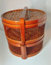 Cestino porta gabbia in bambù