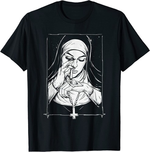 Maglietta funny unholy nun - funny,