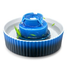 VEVOR Fontanella per Gatti in Ceramica 2,1 L Fontana per Animali Domestici Blu