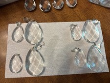 8 Teardrop Crystals, 4 Small