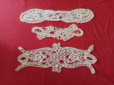 INSERTI CENTRI LOTTO 3 PEZZI 50X20 /57X24 /38X15 CM RICAMI A MANO EMBROIDERIES 