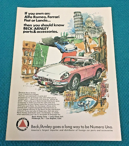 Vintage beck arnley ricambi - vintage:, "ricambi