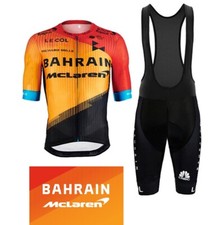 COMPLETO TEAM BAHRAIN McLAREN GIACCA SALOPETTE CICLISMO MERIDA BICI CORSA XL L