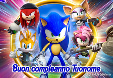 Cialda SONIC PRIME RETTANGOLARE/ROTONDA Ostia Per Torta con NOME SONIC