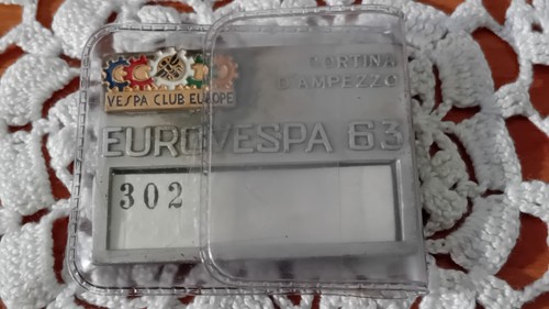 Placca spilla del vespa club - del, "vespa