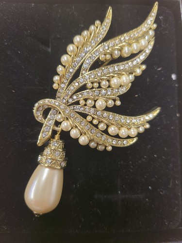 Grande spilla elegante - , perla
