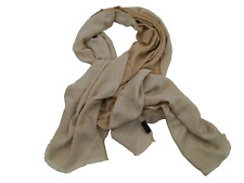 AUTENTICA SCIARPA SCIALLE LOUIS VUITTON ecrù monogramma logo cashmere pashmina avvolgente