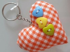 Portachiavi cuore di stoffa