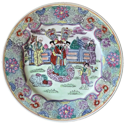 Piatto cinese famille rose - cinese,