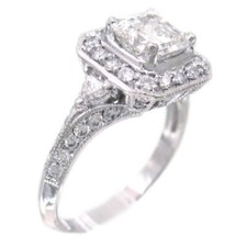 18k Oro Taglio Asscher GIA