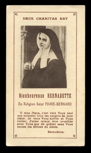 Santino holy card - santino-holy, card"s.bernadette