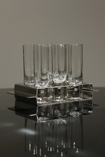 Set Bicchierini da Liquore. Vetro con bolla Anni '70. Vintage. 