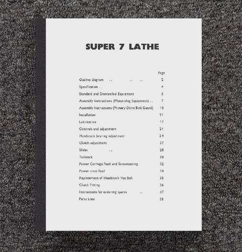 Manuale istruzioni tornio