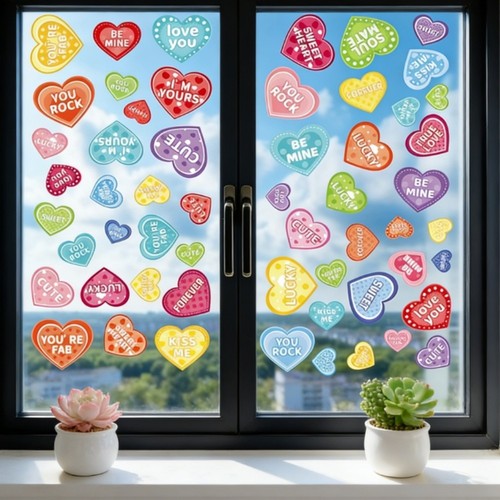 Decalcomanie finestra cuore - decalcomanie,