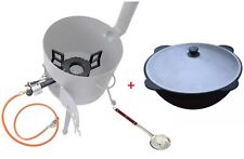 GAS UTSCHAK + Kazan Forno Kazan 12 litri in ghisa con TUBO 2 mm con BRUCIATORE A GAS