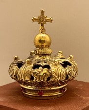 3,5 cm corona per santi imperiale ottone Madonna rosario Maria statua  ihs