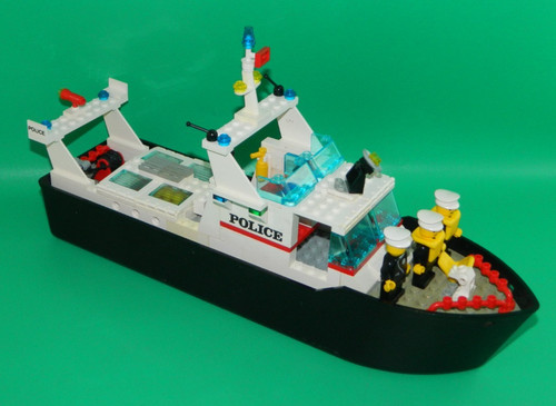 Lego boat police - boat, patrol