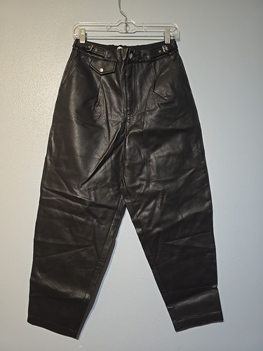 Pantalone zara ecopelle nero - pantalone,