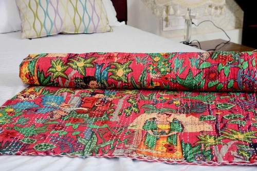 Trapunta kantha copriletto - trapunta,