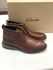 CLARKS, CHANTRY DESERT, STIVALI DA UOMO, COLORE PELLE MARRONE SCURO, TAGLIA 7,5