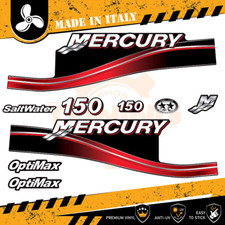 Decalcomania Adesivi Motore Fuoribordo Mercury 150 cv - Optimax ROSSO