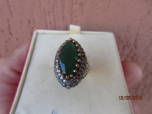 Anello argento 925 - argento, smeraldo