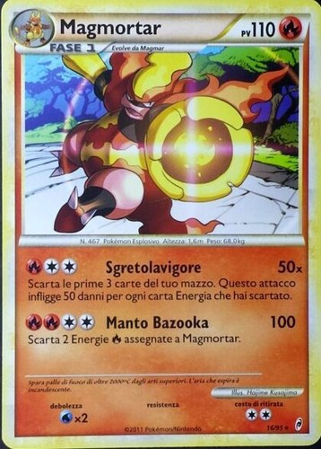 Pokemon carta magmortar 95 - pokemon,